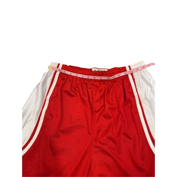 Vintage Eastbay Men’s Game Shorts Red White L Large Scar/Wht NEW - Picture 6 of 9